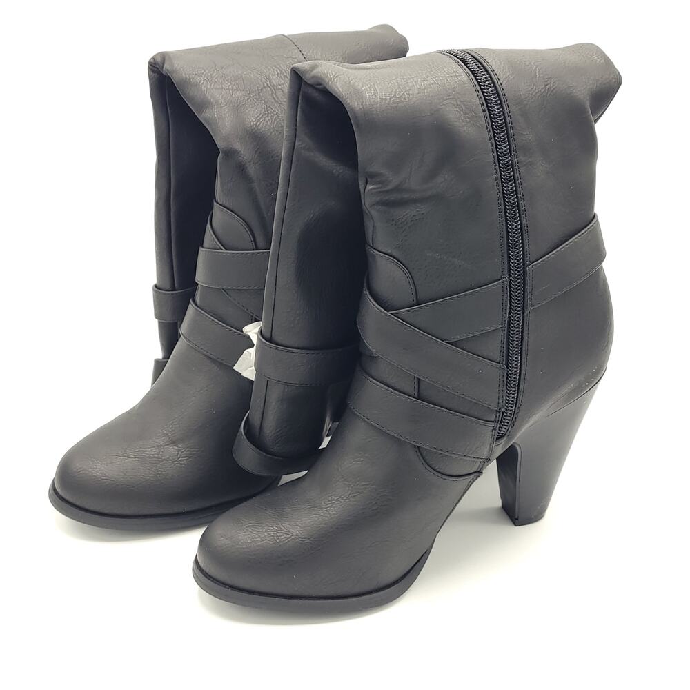 Justfab Isidore black boots women's size 7